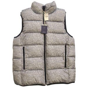 Gap Kids Boy's Regular Full-Zip Pocketed Puffer Vest Light Grey XXL Water  NWT